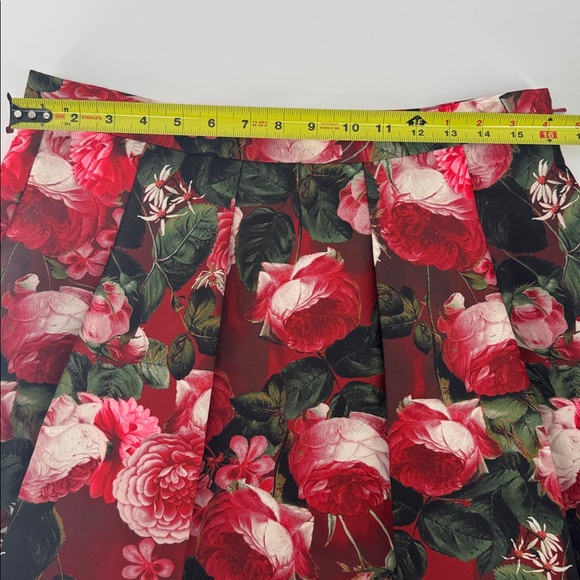 Talbots Floral Rose Box Pleated A-Line Mini Skirt Size 12p Gorgeous! - Picture 5 of 10